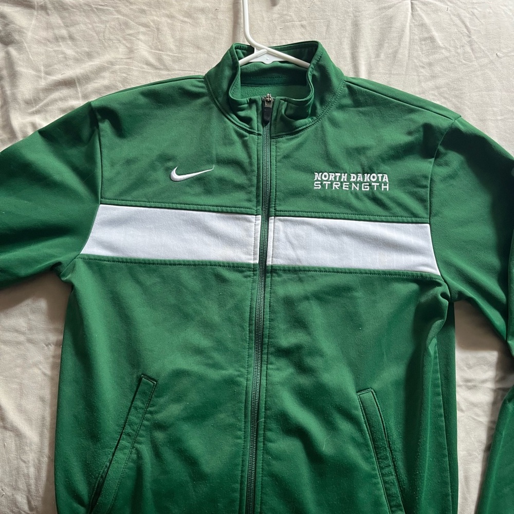 Nike Green and White Windbreaker Jacket